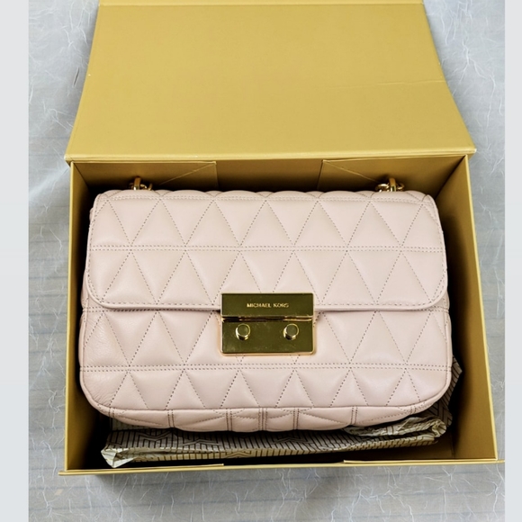 Michael Kors Soft Pink Sloan Quilted Shoulder Bag - Picture 6 of 8